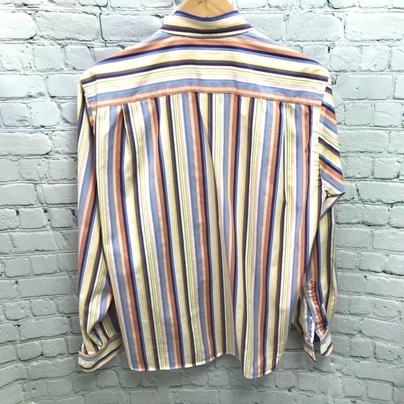 🌸Clearance!🌸 PAUL FREDRICK  Mens Shirt Stripe Luxury 15 -34/35 - Picture 5 of 8